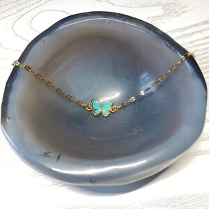 Dainty Turquoise Butterfly Ankle Bracelet